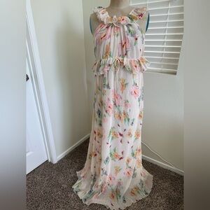 For Love And Lemons Abby Maxi Dress in Multi Floral